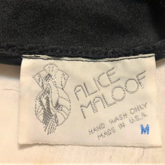 Vintage Alice Maloof Black Lacy Camisole and Tap Pants Set - Picture 7 of 11